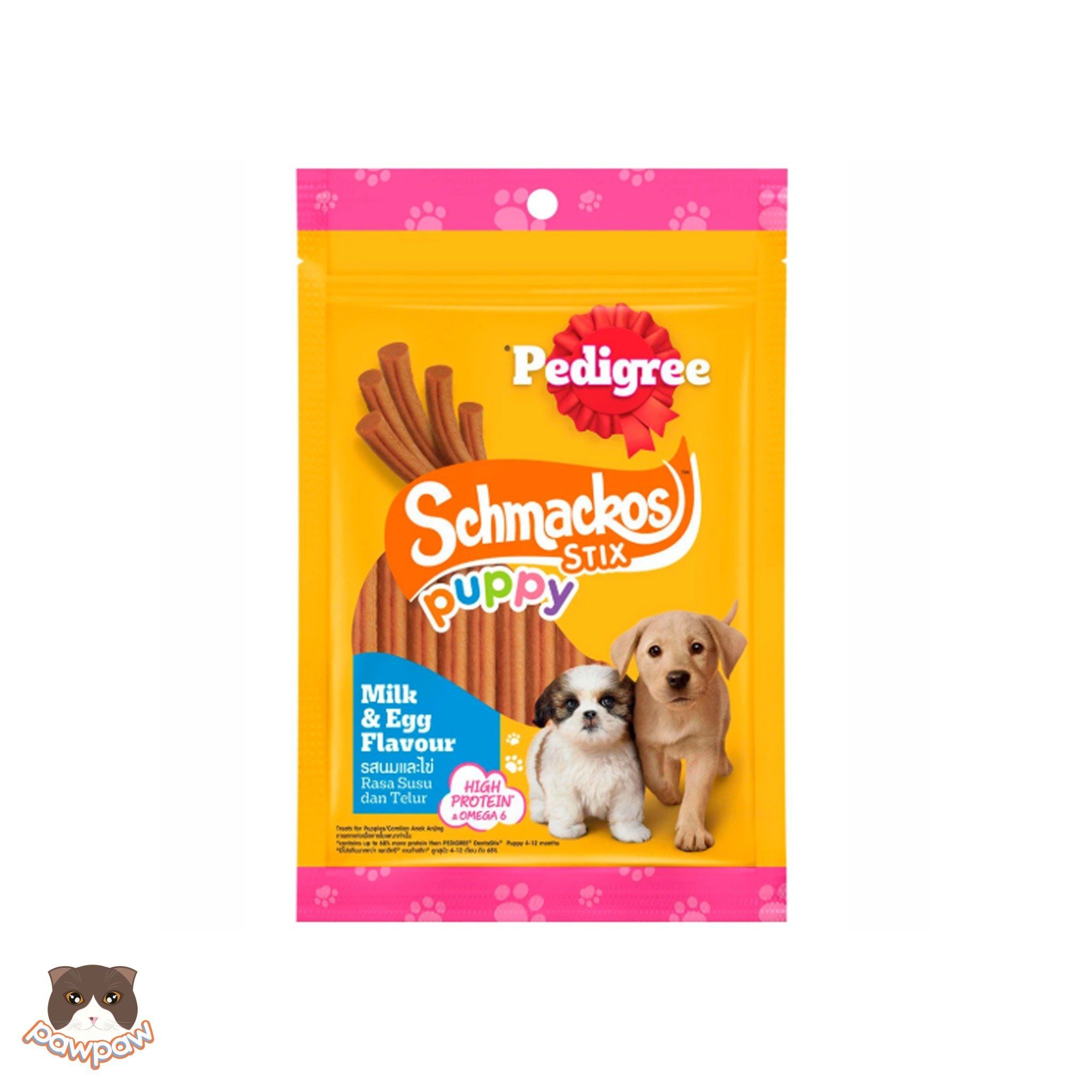  Bánh thưởng dạng que vị sữa & trứng Pedigree Schmackos Puppy 70g cho chó con 