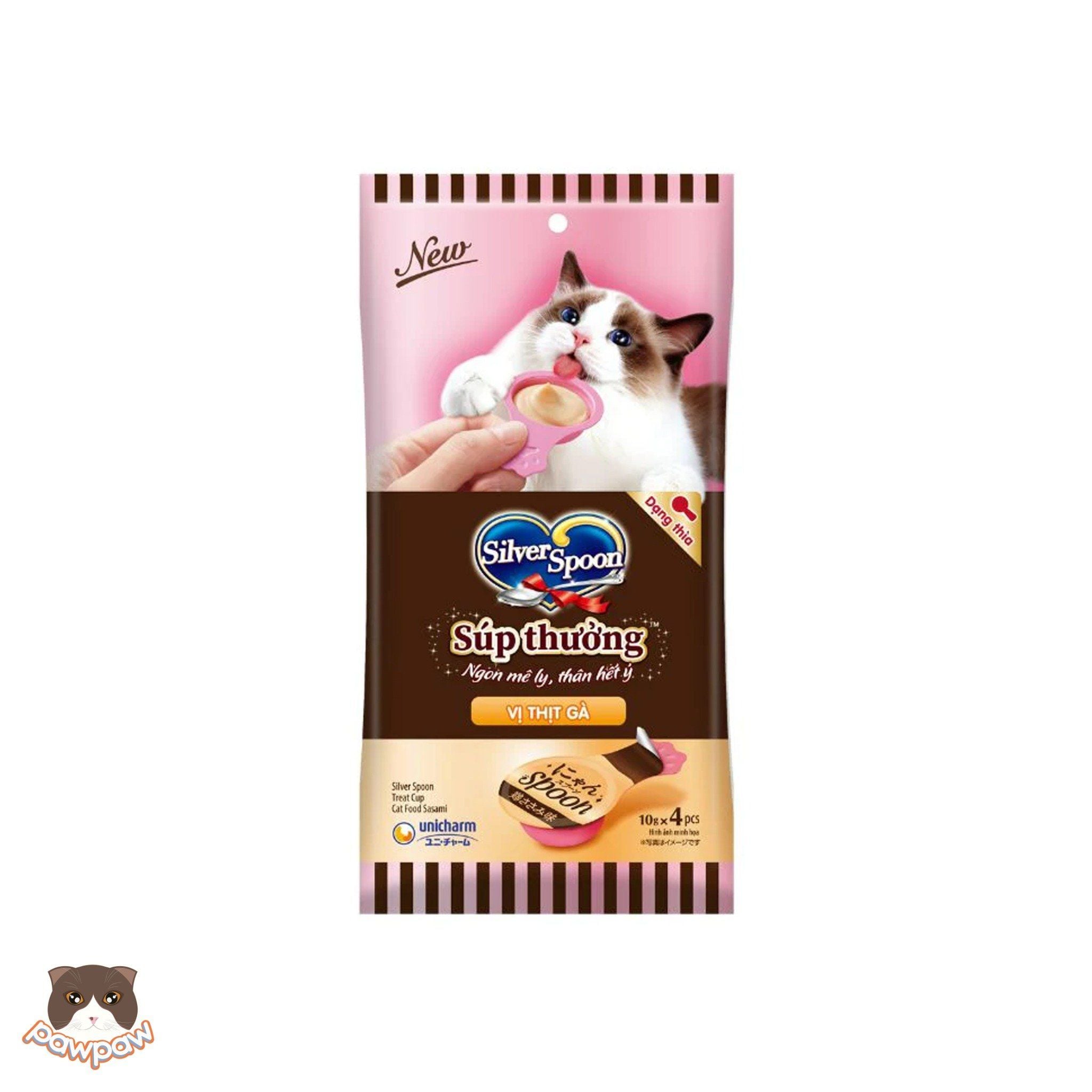  Súp thưởng thìa Silver Spoon 40g (4 thìa) cho mèo 