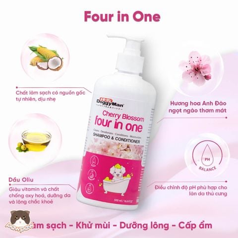  Sữa tắm cho thú cưng Doggyman Four In One 