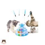  Đồ chơi tháp banh bàn xoay 4 tầng cho mèo 