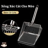  Xẻng inox cán inox cho mèo 