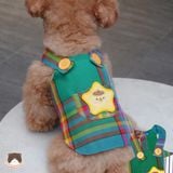  Áo yếm kate caro xanh lá 