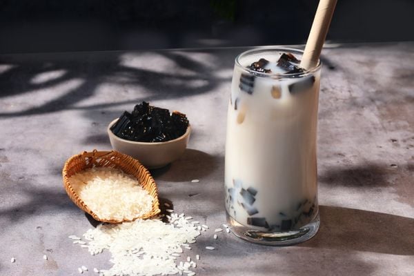  Nước Gạo Sương Sáo - Rice Milk With Grass Jelly 
