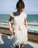  Sweet Dare Shirt – Áo sơ mi cổ tròn tơ xuyên thấu phối bèo Remmus - BST Remmus x Dove 