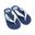 Dép Sneaker Buzz Navy Peony/White Y-Strap