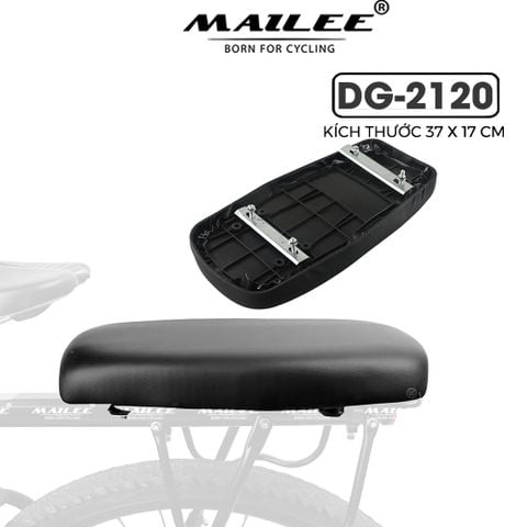 Đệm Yên Sau Xe Đạp Địa Hình DG-2120 Lớp đệm trong dày 3 cm, đệm mềm da PU (kích thước 37x17cm), Siết bằng Khung Thép, chống nước - Mai Lee