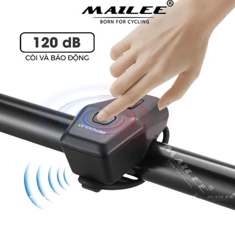 Còi Xe Đạp BG-3510 âm thanh lớn 120dB Sạc USB Chống Nước, Chuông Cảnh Báo Trộm, An Toàn Dễ Dùng - Mai Lee