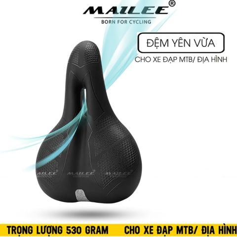 Mai Lee Yên Xe Đạp Đàn Hồi Thoáng Khí Chống Sốc Êm Ái YF-11B Cho Xe Đạp MTB Địa Hình Kích Thước 265x160mm Trọng Lượng 530g Chất Liệu Da PU Đệm Foam Đàn Hồi Cao