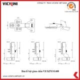  Bản lề bật giảm chấn VICKINI 01488 NP 