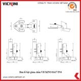  Bản lề bật giảm chấn VICKINI 01617 PSS inox bóng 