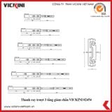  Thanh ray trượt 3 tầng giảm chấn VICKINI 02454 