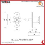  Khoá tủ nhấn VICKINI 03105.024 CP crom bóng 