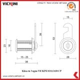  Khóa tủ cốp VICKINI 03113.030 CP crom bóng 