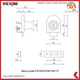  Khóa tủ kính VICKINI 03407.001 CP crom bóng 