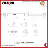  Chống cửa tủ VICKINI 04301.002-100N SPR bạc sơn 