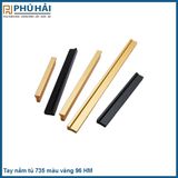  Tay nắm tủ 735 màu vàng 96 HM 