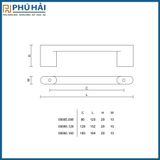  Tay nắm tủ VICKINI 09065 MSN 128 màu ken xước mờ 