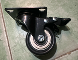  Bánh xe PVC  đen đế khoá 
