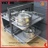  Giá kệ góc mở toàn phần VICKINI 14231.900 PSS inox bóng 