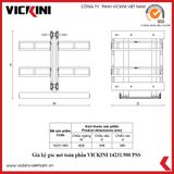  Giá kệ góc mở toàn phần VICKINI 14231.900 PSS inox bóng 