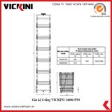  Giá kệ 6 tầng VICKINI 14606 PSS inox bóng 