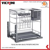  Giá kệ dao thớt chai lọ VICKINI 14922 PSS inox bóng 