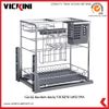 Giá kệ dao thớt chai lọ VICKINI 14922 PSS inox bóng