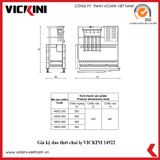  Giá kệ dao thớt chai lọ VICKINI 14922 PSS inox bóng 