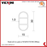  Thanh suốt treo quần áo VICKINI 17315.001-3000mm SC bạc 