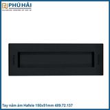  Tay nắm âm Hafele màu đen mờ 150x51mm 489.72.137 