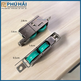  Bánh xe đôi chịu lực cửa sổ lùa hệ 55 dập cánh tăng chỉnh 