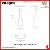  Bát đỡ ống VICKINI 20020.001 CP crom bóng (30x15) 