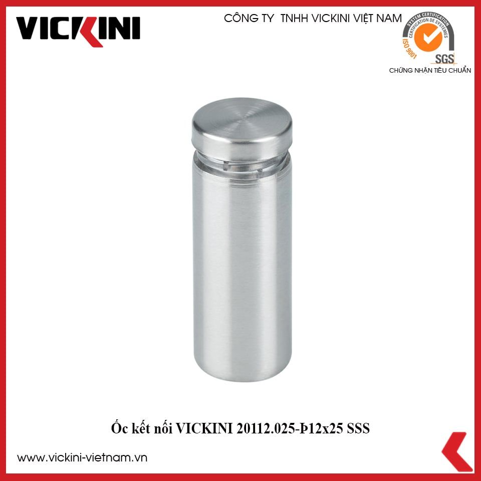  Ốc kết nối VICKINI 20112.025-Þ12x25 SSS inox mờ 