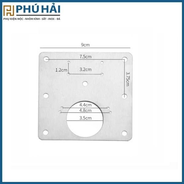  Miếng vá bản lề inox 304 90*90*1mm (Bịch 50 cái) 