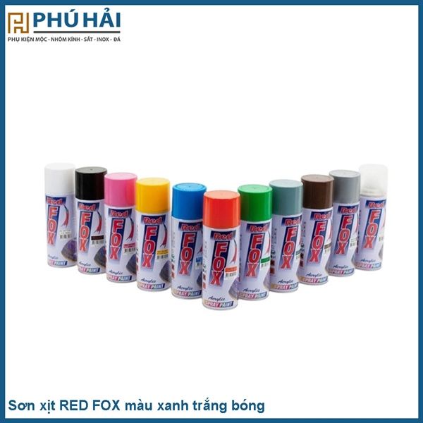  Sơn xịt RED FOX MÀU XANH TRẮNG BÓNG 