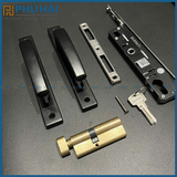  Khóa đa điểm HUY HOÀNG tay tròn đen PA82K22 mở rngoài (24B/T) 