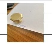  Núm tủ bát giác màu vàng 7395 