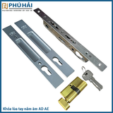  Khóa lùa tay nắm âm màu bạc EURO 