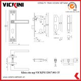  Khóa cửa nẹp VICKINI 32017.001 CF ruột chốt 