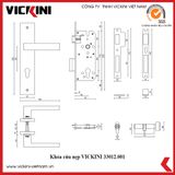  Khóa cửa nẹp VICKINI 33012.001 