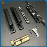  Khóa đa điểm HUY HOÀNG tay vuông đen DD80K22 LHD - 2ĐC (24B/T) 