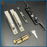  Khóa đa điểm HUY HOÀNG tay tròn trắng DD82K22 - mở ngoài (24B/T) 