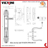  Khóa cửa đại sảnh VICKINI 39501.003 CF café vàng 
