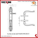  Tay khóa cửa đại sảnh VICKINI 39501.004 CF café vàng 