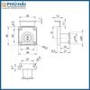  Khóa tủ vuông Hafele chìa gập 232.01.220 