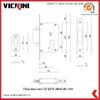  Thân khóa cửa VICKINI 40045.001 SSS inox mờ 