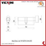  Ruột khóa cửa VICKINI 41106.003-70mm 1 đầu toilet 