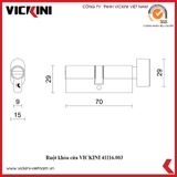  Ruột khóa cửa VICKINI 41116.003-70mm 1 đầu chốt 