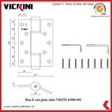  Bản lề cửa giảm chấn VICKINI 43400.001 