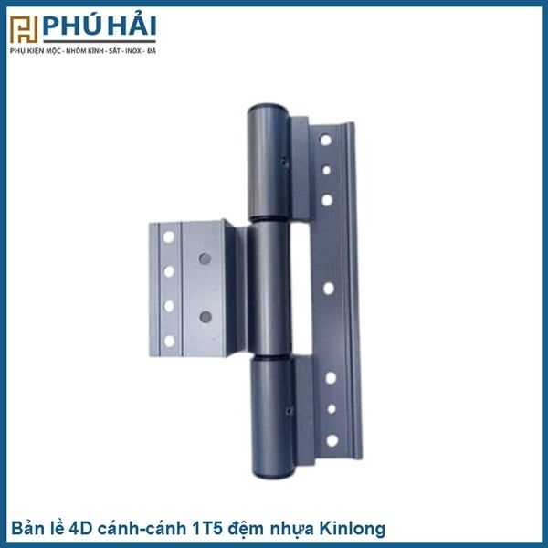  Bản lề 4D cánh-cánh 1T5 Xám đệm nhựa kinlong 